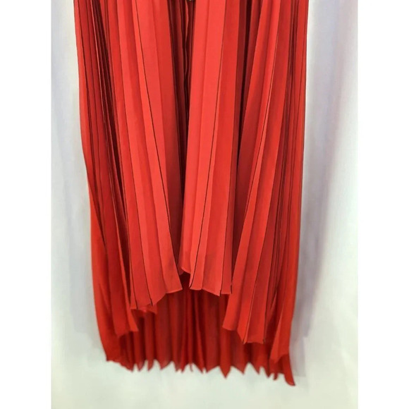 NEW Ted Baker London Red Pleated Maleeta High-Low Gown $349 - Picture 7 of 15